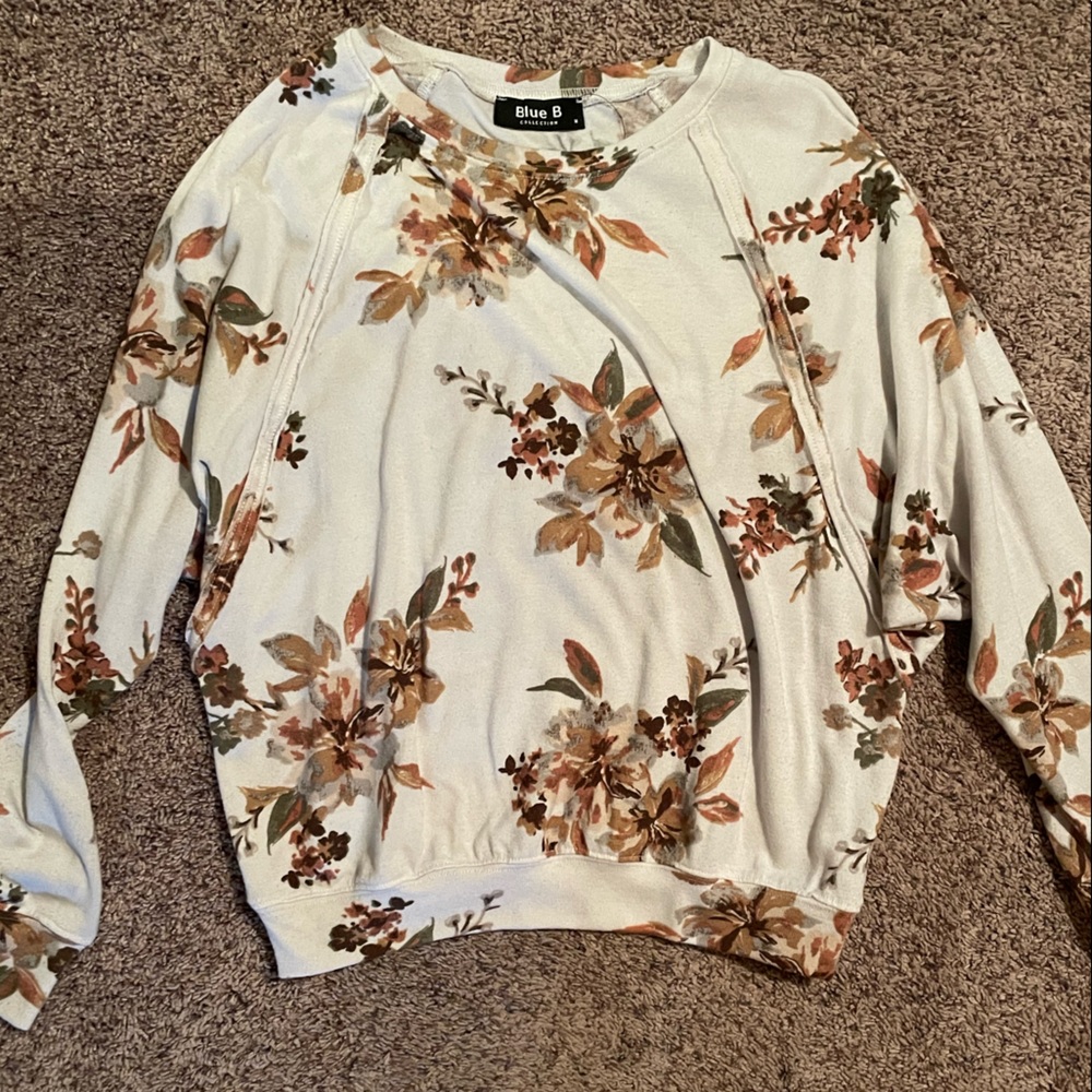 Floral fall sweater